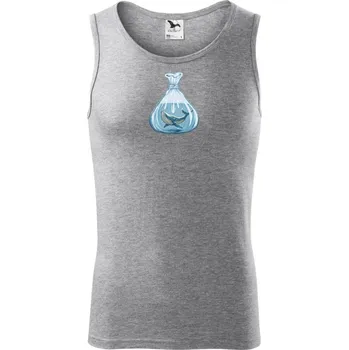 Velryba v pytlíku - Tílko pánské Core - XL ( Tmavě šedý melír )