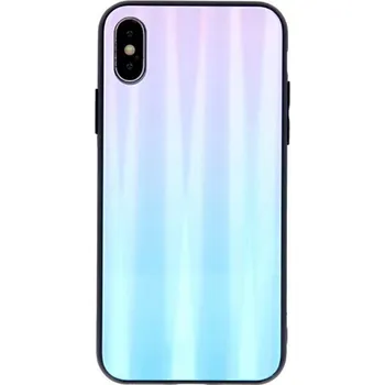 Pouzdro na mobilní telefon Kryt Samsung Galaxy A42 5G Glass case Gradient blue & pink
