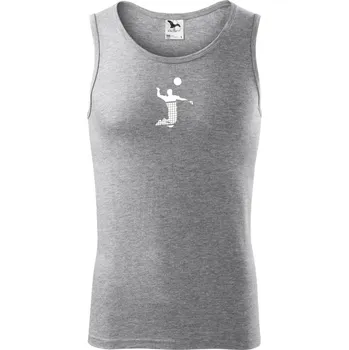 Volejbalista síť - Tílko pánské Core - XL ( Tmavě šedý melír )