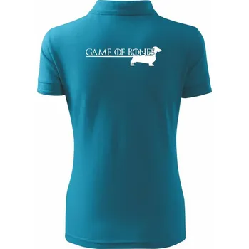 Jezevčík Game of bones - Polokošile dámská Pique Polo - 2XL ( Tmavý tyrkys )