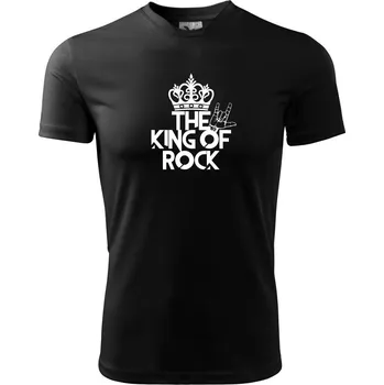 King of rock - Dětské triko sportovní (dresovina) - 158 cm/12 let ( Černá )
