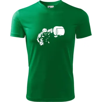 Chlapecké tričko Boxer obrys - Dětské triko sportovní (dresovina) - 122 cm/6 let ( Středně zelená )