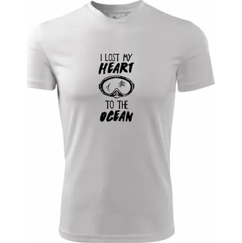 Chlapecké oblečení I lost my heart to the ocean - Dětské triko sportovní (dresovina) - 146 cm/10 let ( Bílá )