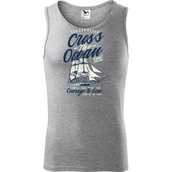 Cross The Ocean - Tílko pánské Core - XL ( Tmavě šedý melír )