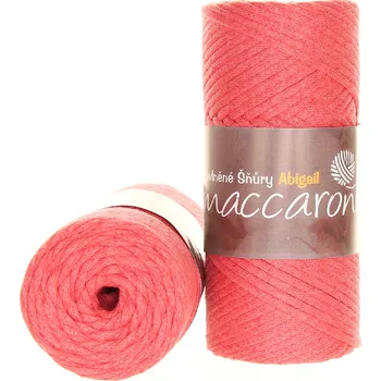 Příze Maccaroni Bavlněné šňůry 3 mm tmavě lososová 603-01