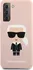Pouzdro na mobilní telefon Karl Lagerfeld Full Body Iconic pro Samsung Galaxy S21+ růžový