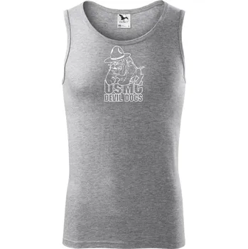 US Marine Devil Dog - Tílko pánské Core - L ( Tmavě šedý melír )