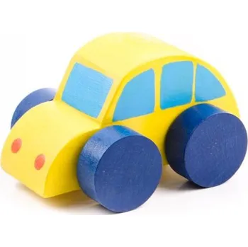 Dřevěná hračka Dřevěná dětská hračka AUTÍČKO BEETLE žluté