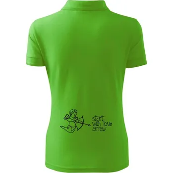 Start with love arrow - Polokošile dámská Pique Polo - XS ( Apple Green )