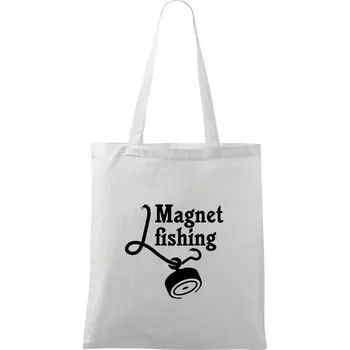 Nákupní taška Magnet fishing - Taška bavlněná - 42 x 38 cm ( Bílá )