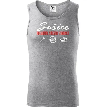 Sušice město s tradicí - Tílko pánské Core - 2XL ( Tmavě šedý melír )