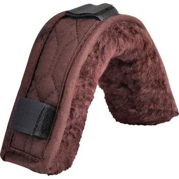 Věšák na sedlo a uzdečku WALDHAUSEN Potah na nánosník Soft Waldhausen, s beránkem, 1 ks, hnědý