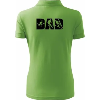 Ski dad - Polokošile dámská Pique Polo - 2XL ( Trávově zelená )