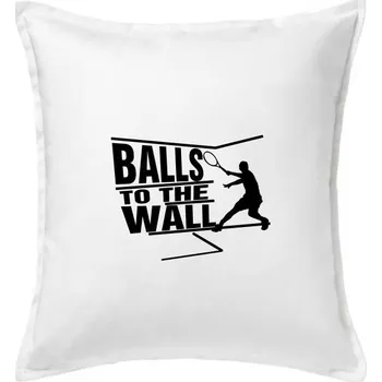 Polštář Balls to the Wall squash - Polštář 50x50 - 50x50 - Pouze potah ( Bílá )