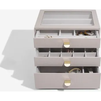 Šperkovnice Šperkovnice se šuplíky 3 v 1 Stackers Taupe Classic Drawers | šedobéžová 75886