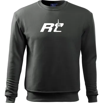 Pánská mikina RC nápis ovladač - Mikina Essential pánská - 2XL ( Tmavá břidlice (šedá se zeleným nádechem) )