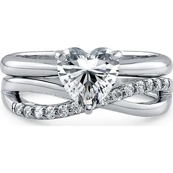 Prsten Elenys stříbrný set prstenů 2v1 Nekonečná láska Velikost: 5 (EU: 49-50)