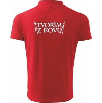 Pánská košile Tvořím z kovu - Polokošile pánská Pique Polo 203 - 3XL ( Červená )