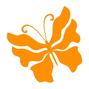 Samolepící dekorace SAMOLEPKA Motýl 003 levá (06 - oranžová) NA AUTO, NÁLEPKA, FÓLIE, POLEP, TUNING, VLASTNÍ TEXT, TISK, AUTOSAMOLEPKY.cz, POLEPY, OBRÁZEK, LOGO, SAMOLEPKY