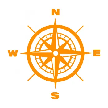 Samolepící dekorace Kompas 001 (06 - oranžová) SAMOLEPKA NA AUTO, NÁLEPKA, FÓLIE, POLEP, TUNING, VLASTNÍ TEXT, TISK, AUTOSAMOLEPKY.cz, POLEPY, OBRÁZEK, LOGO, 3D STICKERS