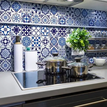 Samolepící dekorace Sada 24 nástěnných samolepek Ambiance Decals Tiles Eusebio, 10 x 10 cm ID_1181604