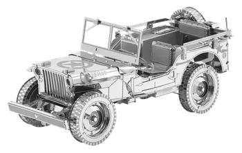 3D puzzle Metal Earth Iconx Jeep Willys MB Overland 76 dílků