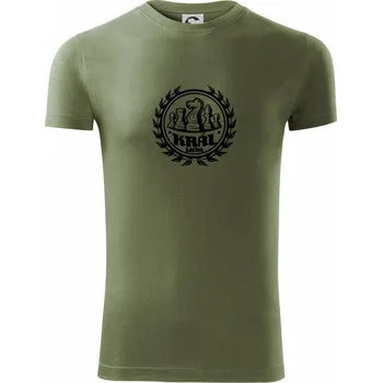 Pánské oblečení Král šachu - Viper FIT - Pánské zůžené tričko - XL ( Light khaki )