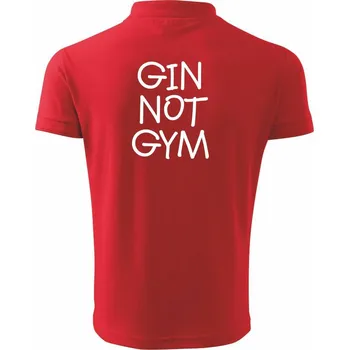 Pánská košile Gin not Gym - Polokošile pánská Pique Polo 203 - 4XL ( Červená )