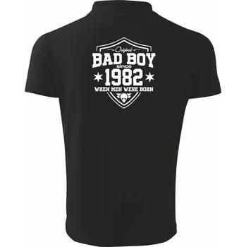 Pánská košile Bad boy since 1982 - Polokošile pánská Pique Polo 203 - 4XL ( Černá )