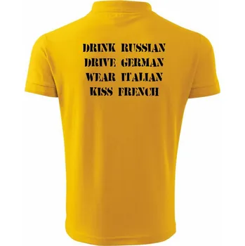 Pánská košile Návod na život - vojensky - Polokošile pánská Pique Polo 203 - 4XL ( Žlutá )
