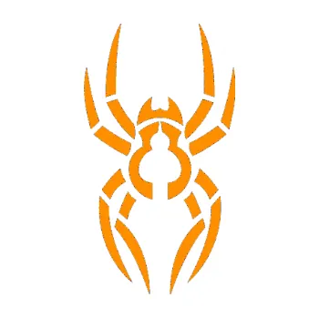 Samolepící dekorace Pavouk 006 (06 - oranžová) SAMOLEPKA NA AUTO, NÁLEPKA, FÓLIE, POLEP, TUNING, VLASTNÍ TEXT, TISK, AUTOSAMOLEPKY.cz, POLEPY, OBRÁZEK, LOGO, 3D STICKERS