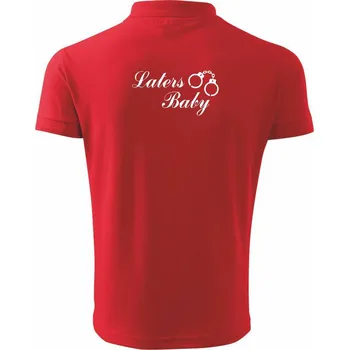 Pánská košile Laters baby pouta - Polokošile pánská Pique Polo 203 - 3XL ( Červená )