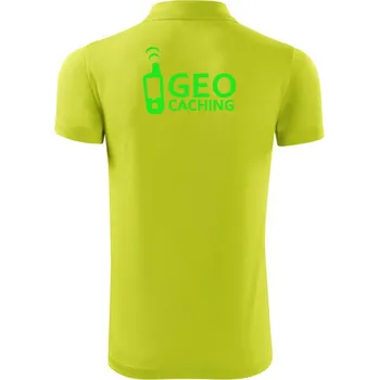Pánská košile Geocaching gps - Polokošile Victory sportovní (dresovina) - M ( Limetková )