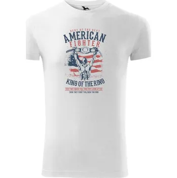 Pánské tričko American Fighter - Viper FIT - Pánské zůžené tričko - L ( Bílá )
