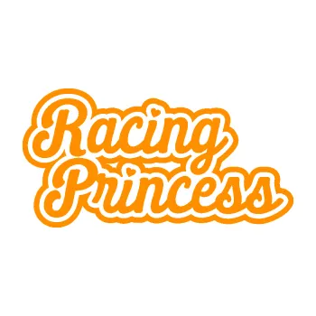 Polep vozidla SAMOLEPKA Racing princess nápis (06 - oranžová) NA AUTO, NÁLEPKA, FÓLIE, POLEP, TUNING, VLASTNÍ TEXT, TISK, AUTOSAMOLEPKY.cz, POLEPY, OBRÁZEK, LOGO, SAMOLEPKY