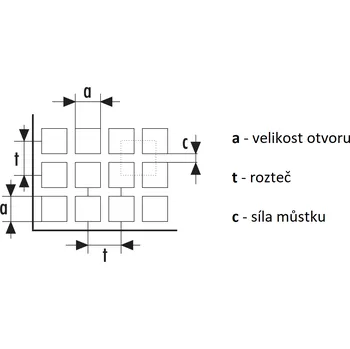 Plech Děrovaný plech Qg 7/10x1 ocel 1x2 m