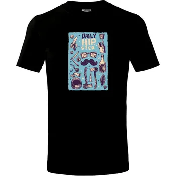 Chlapecké tričko Hipster cajky - Tričko dětské bavlněné - 122 cm/6 let ( Černá )