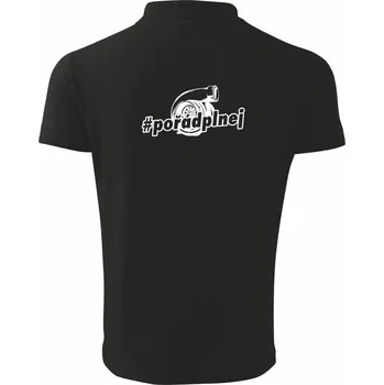 Pánská košile Pořád plnej - Polokošile pánská Pique Polo 203 - 4XL ( Černá )