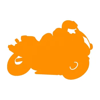 Samolepící dekorace Motorka 006 pravá silniční motorky (06 - oranžová) SAMOLEPKA NA AUTO, NÁLEPKA, FÓLIE, POLEP, TUNING, VLASTNÍ TEXT, TISK, AUTOSAMOLEPKY.cz, POLEPY, OBRÁZEK, LOGO, 3D STICKERS