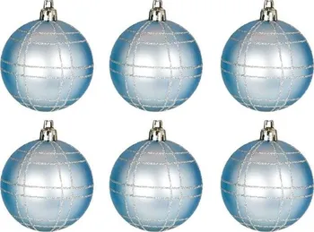Vánoční ozdoba Guirma Vánoční koule 6 cm modré 6 ks