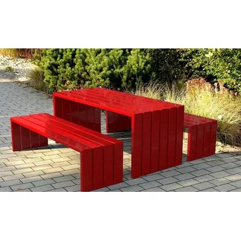 Zahradní lavice HTI Zahradní set Beata KA-P1004 Délka latí: 1750 mm, Typ ukotvení: klasické (šrouby), Barva konstrukce: šedá komaxit (RAL 7016)