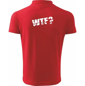 Pánská košile WTF? - Polokošile pánská Pique Polo 203 - S ( Červená )