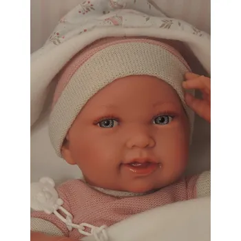 Panenka Realistické miminko - holčička - Pipa ve spacím pytli od Antonio Juan (Recién Nacida Pipa Saco Conejitos)