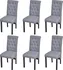 Jídelní židle vidaXL Jídelní židle textil 6 ks světle šedá