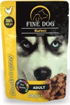Krmivo pro psa FINE DOG Adult kuřecí kapsička v omáčce 100 g