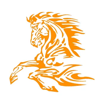 Samolepící dekorace SAMOLEPKA Kůň 074 levá (06 - oranžová) NA AUTO, NÁLEPKA, FÓLIE, POLEP, TUNING, VLASTNÍ TEXT, TISK, AUTOSAMOLEPKY.cz, POLEPY, OBRÁZEK, LOGO, SAMOLEPKY