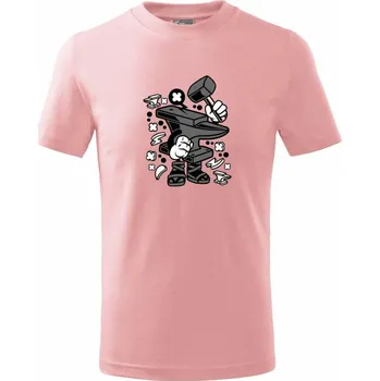 Kovadliňák - Tričko dětské bavlněné - 122 cm/6 let ( Růžová )