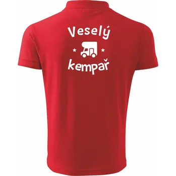 Pánská košile Veselý kempař - Polokošile pánská Pique Polo 203 - XL ( Červená )