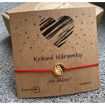 Náramek Krásné náramky Náramek simple - Yin Yang, zlatá (chir. ocel)