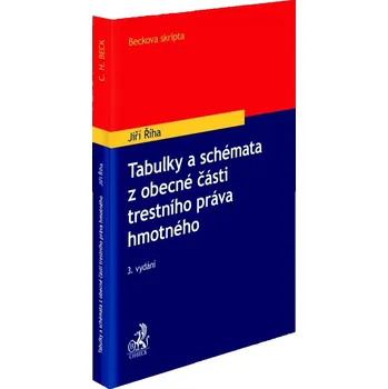 Tabulky a schémata z obecné části trestního práva hmotného: 3. vydání - Jiří Říha (2021, brožovaná)